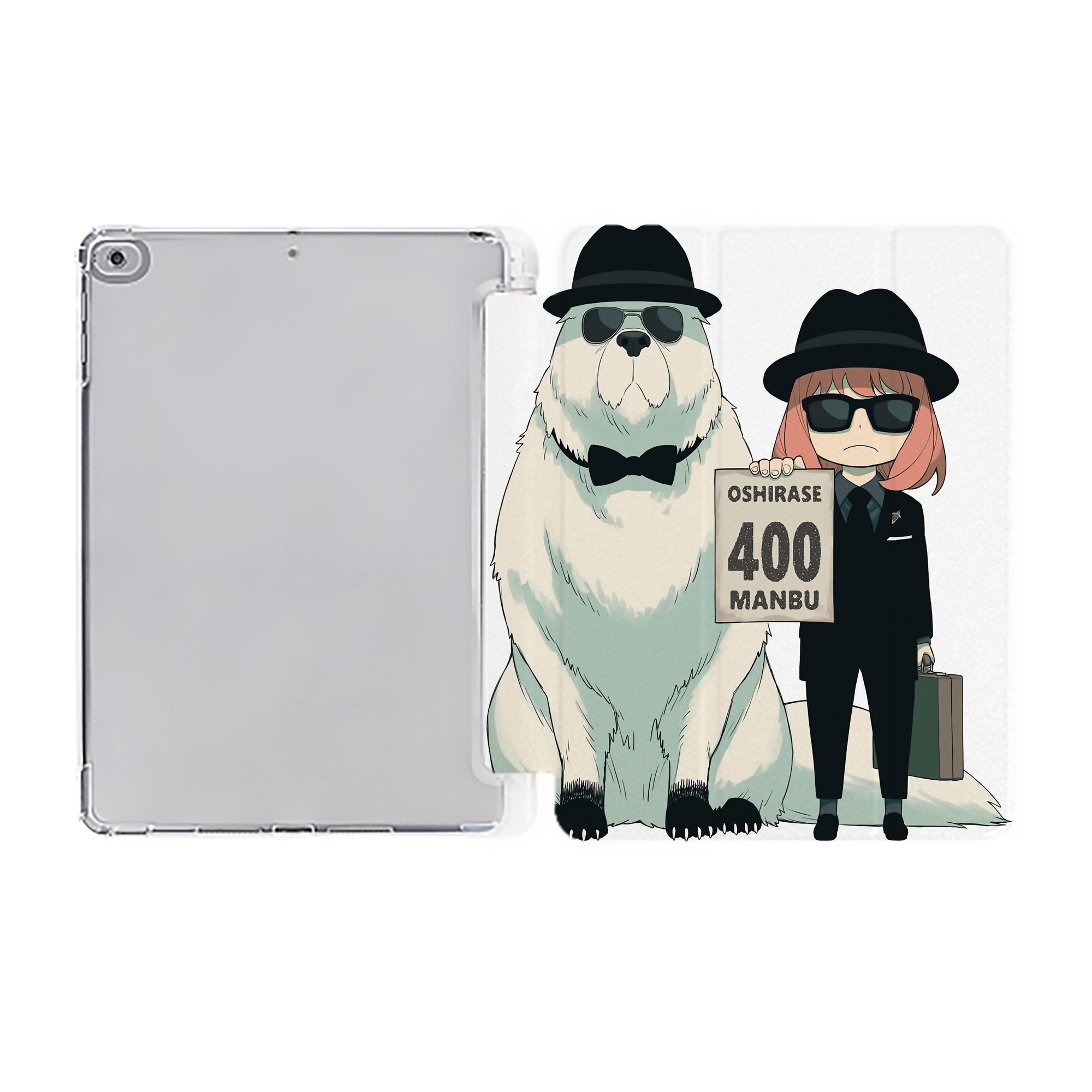 （画像用） SPY×FAMILY间谍家家酒 IPad ケース ペン収納付き 三つ折りスタンド PUレザー×シリコン 対応機種9.5/10.5/10.9インチ